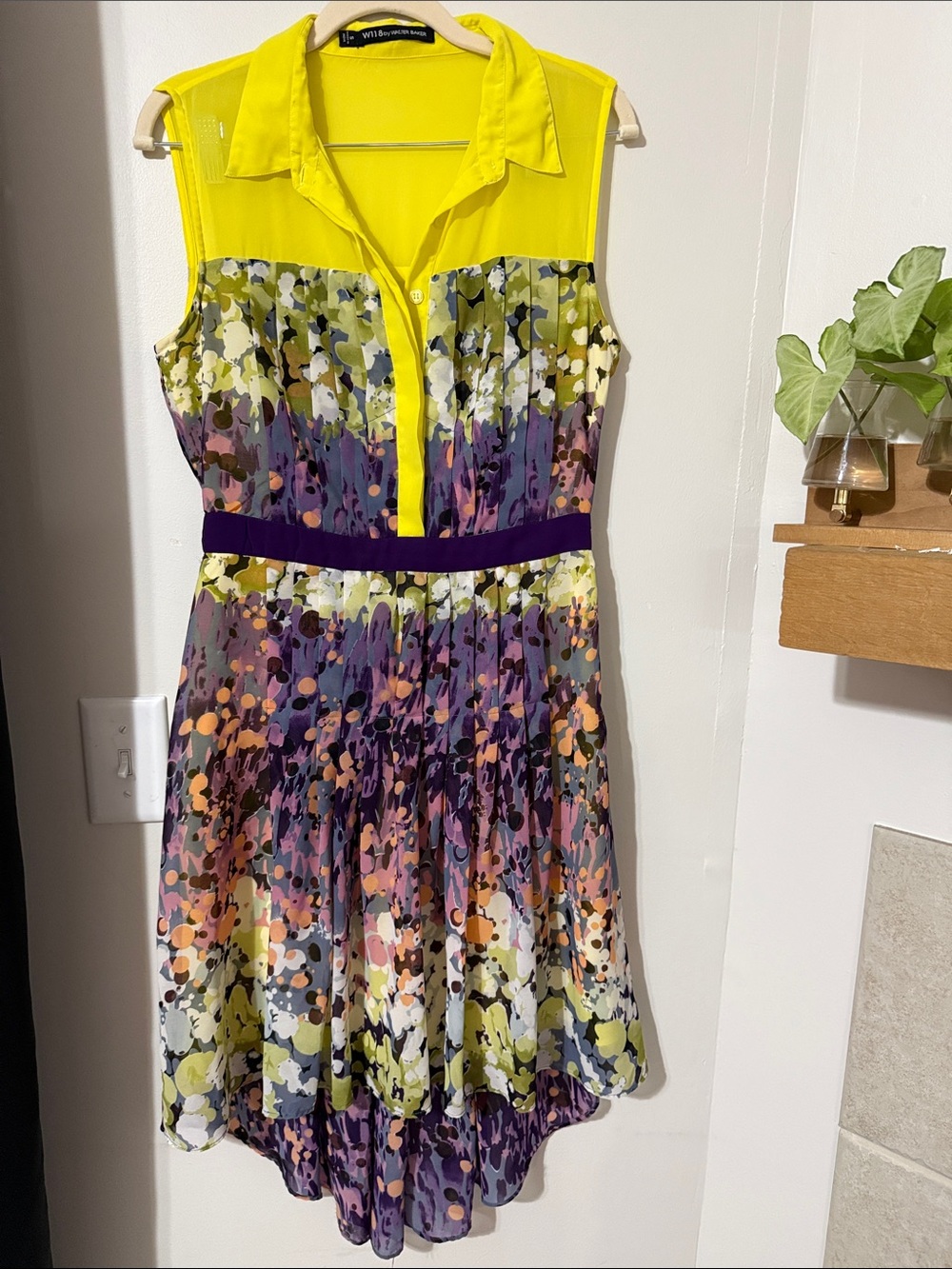 W118 by Walter Baker Bright Yellow Sleeveless Top